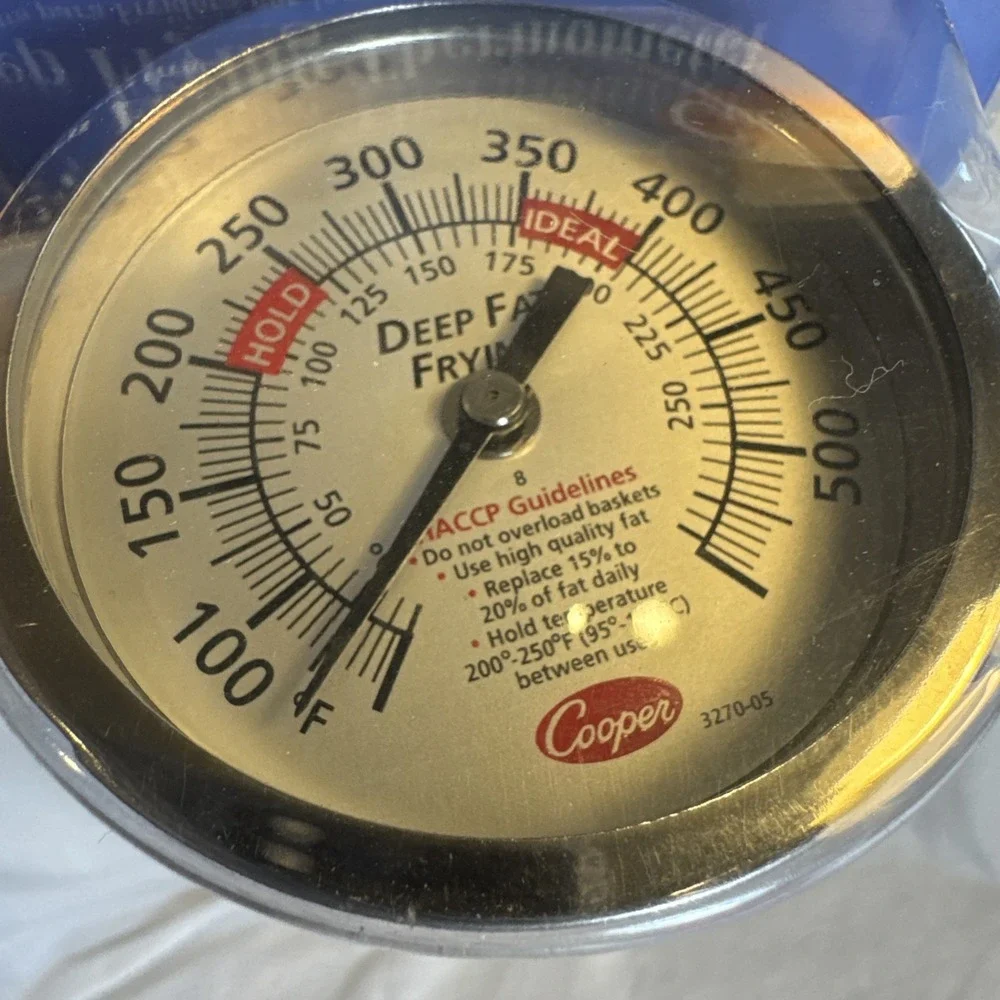 COOPER ATKINS 3270-05 Food Srvc Thrmomtr,Deep Fry,50 to 550 F 5WX72‎ New In Pkg